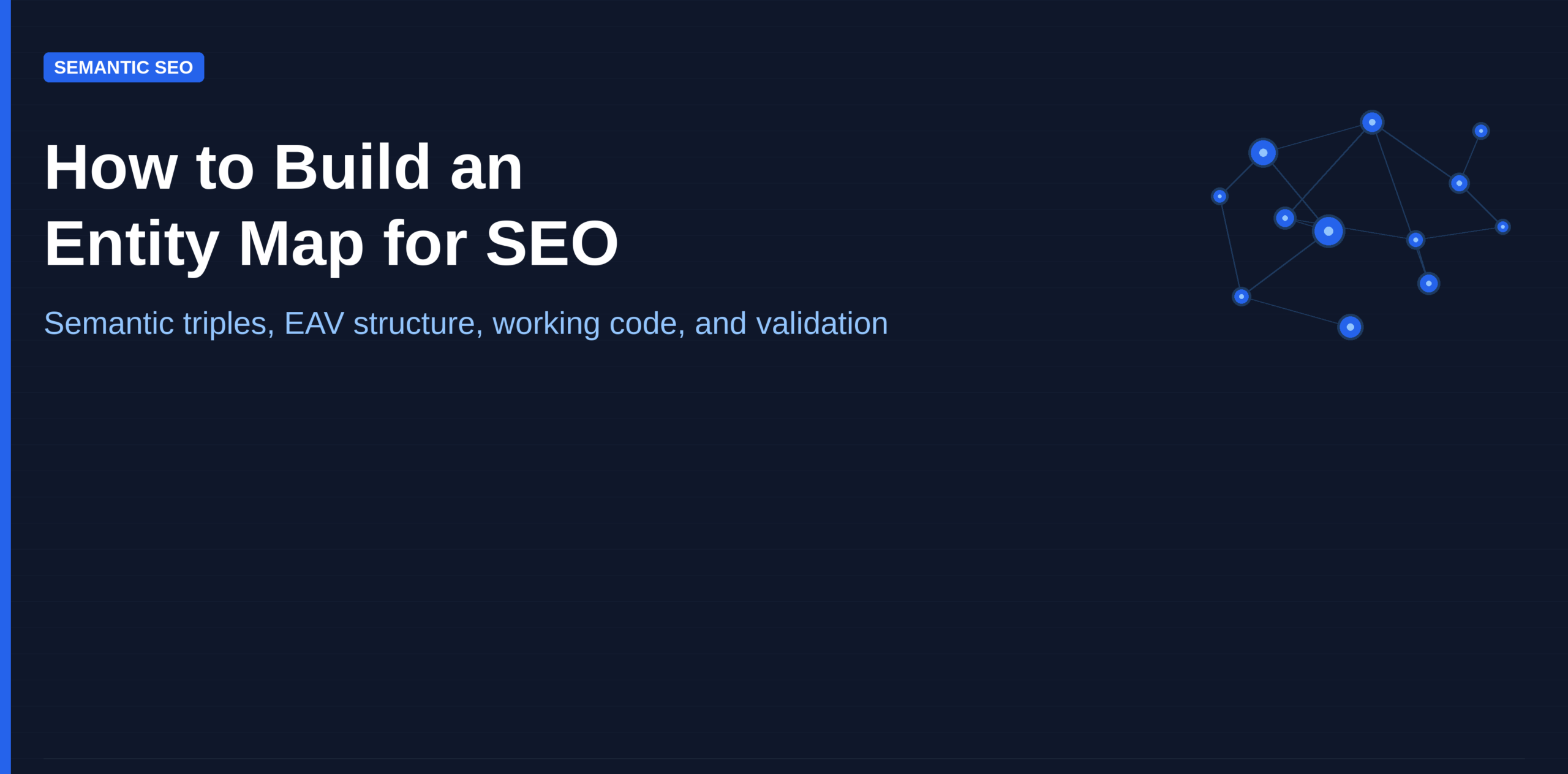Entity map SEO guide — build a structured entity graph using semantic triples, the EAV model, and NLP extraction.
